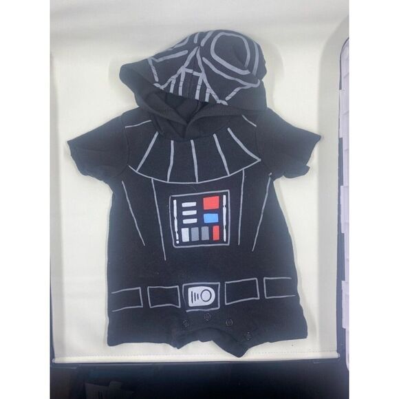 Star Wars Baby Boys Costume Darth Vader Bodysuit WITH HOOD - Picture 1 of 4